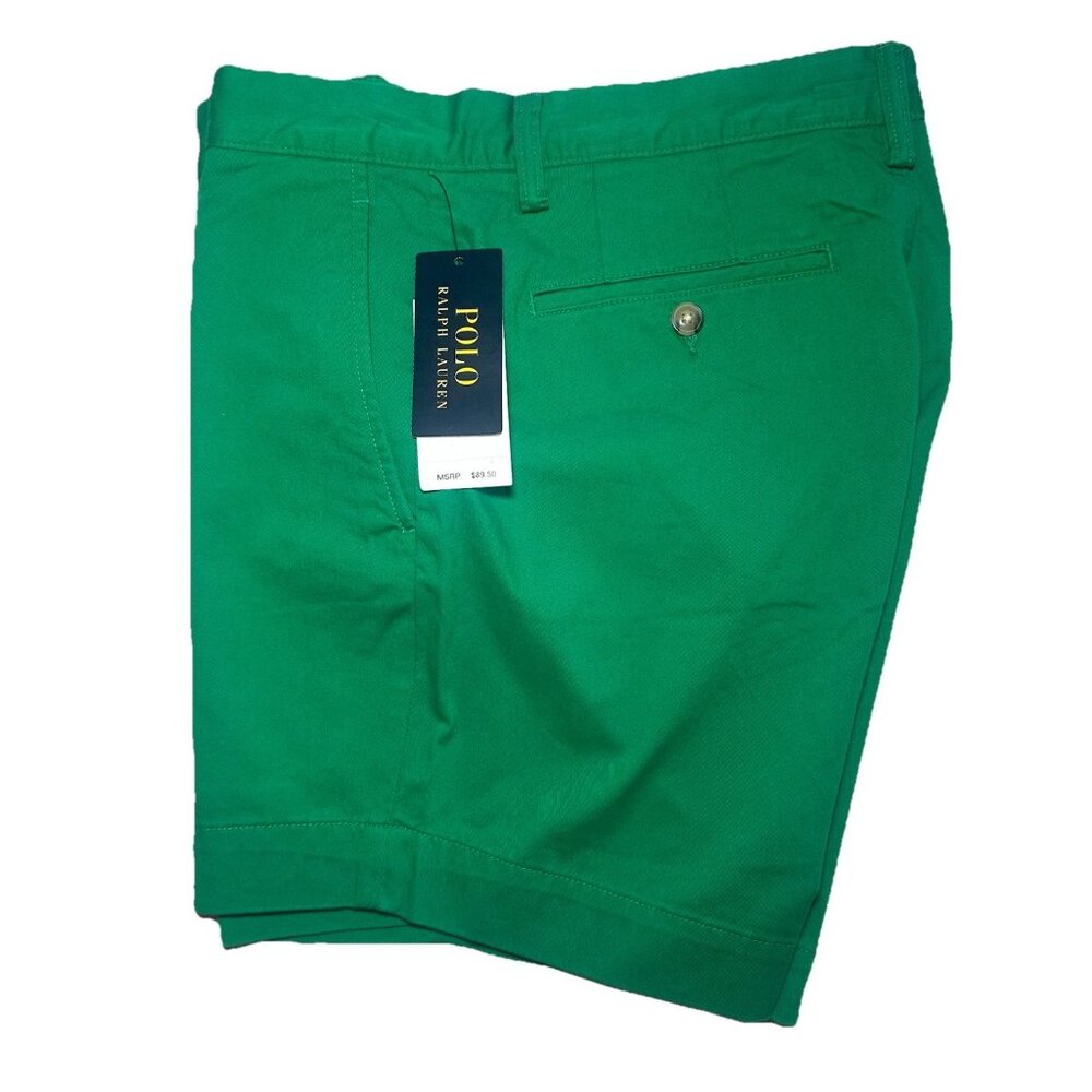 Polo Ralph Lauren Mens Size 36 Billiard Green Classic Fit 6" Stretch Chino Short - Picture 2 of 11
